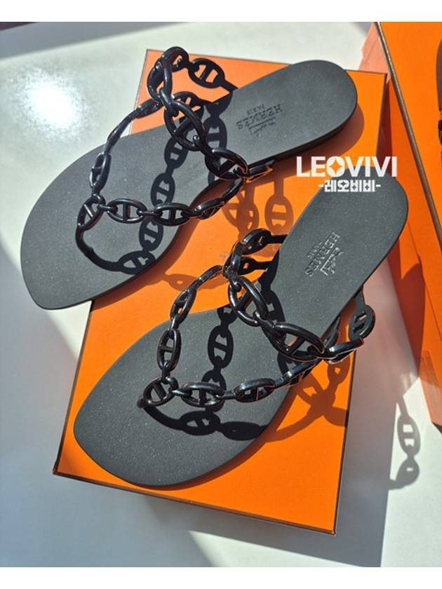 Island Sandals Noir - HERMES - BALAAN 2