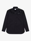 Crystal Oak Leaf Long Sleeve Shirt Black - BURBERRY - BALAAN 2