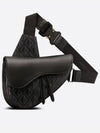 Saddle CD Diamond Canvas Smooth Calfskin Cross Bag Black - DIOR - BALAAN 2