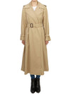 Giostra Virgin Wool Trench Coat Beige - MAX MARA - BALAAN 3