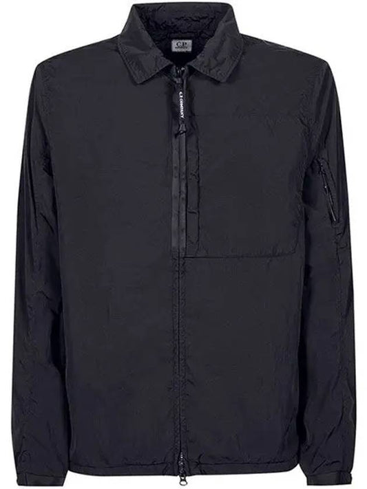 Lens Wappen Chrome R Overshirt Zip Up Jacket Black - CP COMPANY - BALAAN 2