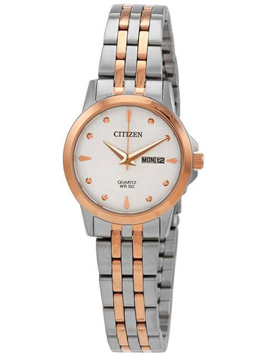 Citizen Quartz Silver Dial Two-tone Ladies Watch EQ0605-53A - CITIZEN - BALAAN 1