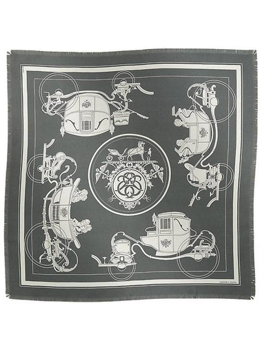 Men s Scarf Ex Libris fringed 80 H271063T 75 - HERMES - BALAAN 1