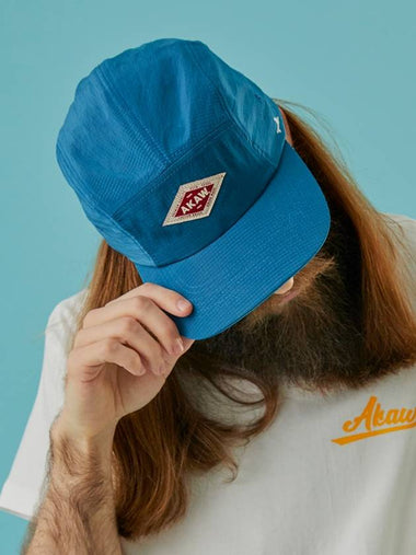 Classic Camp Oversized Fit Ripstop Ball Cap Deep Blue - AKAW - BALAAN 1