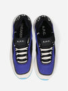 Run Around Logo Low Top Sneakers Black Blue - A.P.C. - BALAAN 4