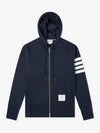 Engineered 4 Bar Diagonal Zip Up Hoodie Navy - THOM BROWNE - BALAAN 2