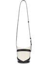 The Curve Two-Tone Bucket Bag White Black - ALEXANDER MCQUEEN - BALAAN 3