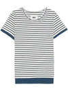 Striped Cotton Short Sleeve T-Shirt White - MAISON MARGIELA - BALAAN 1