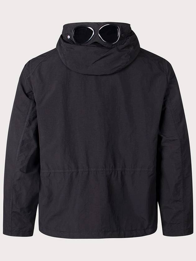 Flatt Nylon Goggle Hooded Jacket Black - CP COMPANY - BALAAN 3