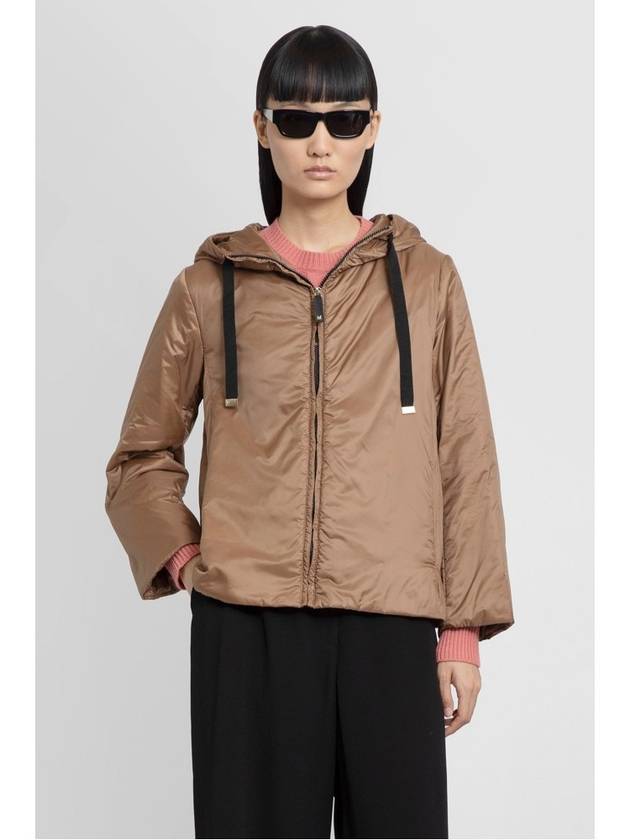 Greenh Technical Hooded Jacket Brown - MAX MARA - BALAAN 7