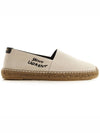 canvas embroidery espadrilles beige - SAINT LAURENT - BALAAN 1