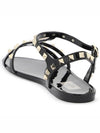 Women's Rockstud Flat Sandals Black - VALENTINO - BALAAN 4