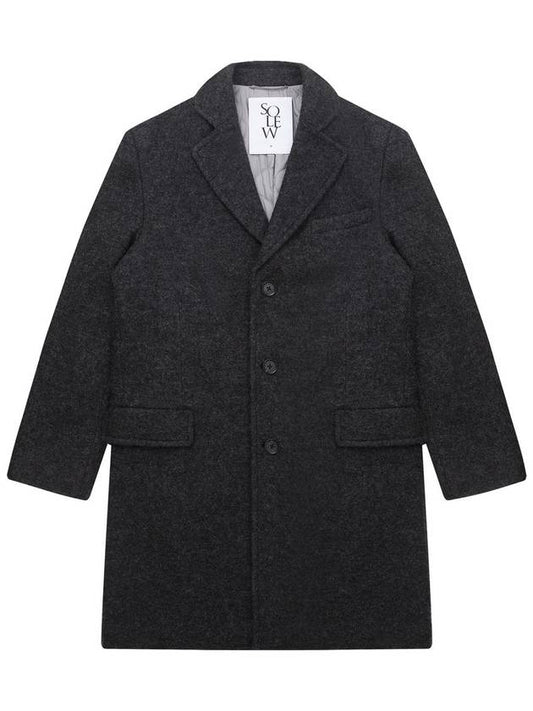 Men's Wool 3 Button Single Coat Gray SW22ICO01GE - SOLEW - BALAAN 1