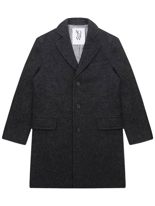 Wool 3 Button Single Coat Grey - SOLEW - BALAAN 1