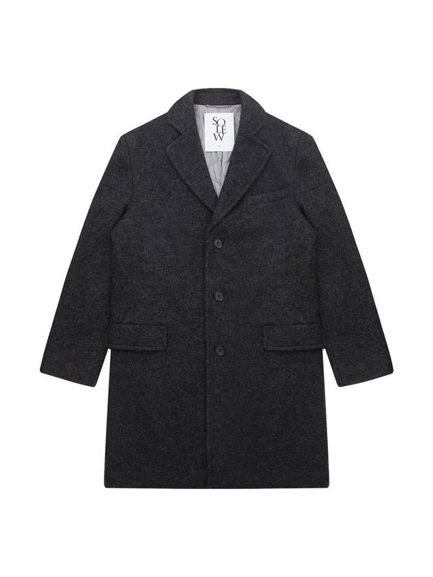 Wool 3 Button Single Coat Grey - SOLEW - BALAAN 1