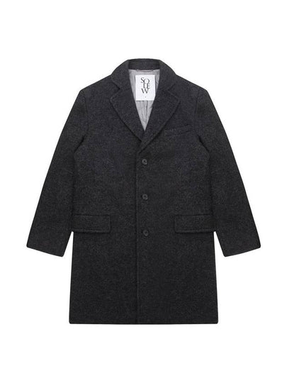 Wool 3 Button Single Coat Grey - SOLEW - BALAAN 2