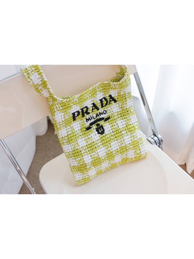 Crochet Tote Bag Yellow - PRADA - BALAAN 5