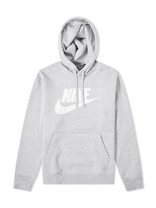 Men's NSW Club Fleece Basketball Hoodie Grey - NIKE - BALAAN 1