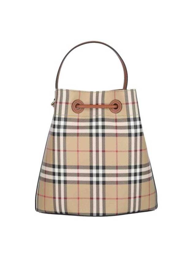 Vintage Check Bucket Bag Beige - BURBERRY - BALAAN 4