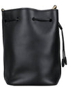 Logo Leather Bucket Bag Black - MIU MIU - BALAAN 6