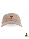 De Coeur Embroidered Logo Ball Cap Beige - AMI - BALAAN 2