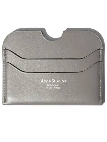 Silver Logo Card Wallet Dark Grey - ACNE STUDIOS - BALAAN 2