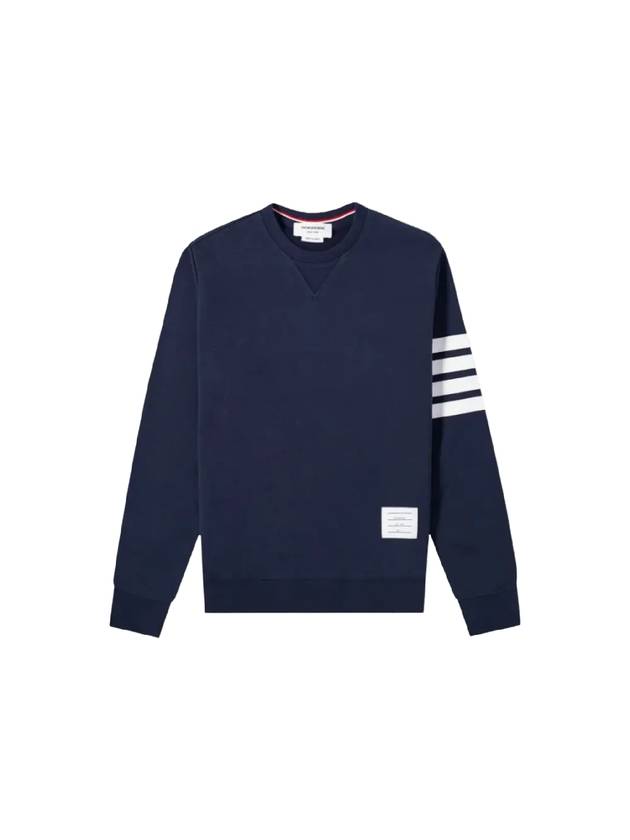 Men's Diagonal Armband Crew Neck Classic Sweatshirt Navy - THOM BROWNE - BALAAN 3