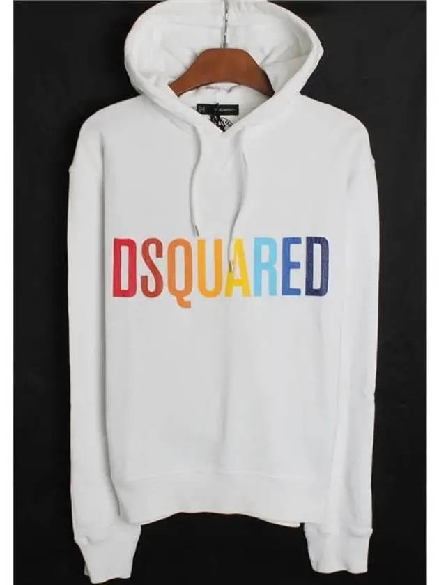 Dsquared Men's Rainbow Logo Print Hooded Sweatshirt 74GP0322 010 - DSQUARED2 - BALAAN 1