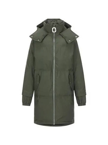 J W Anderson Contrast Hood Long Padding Green CO0224 PG0979 - JW ANDERSON - BALAAN 1