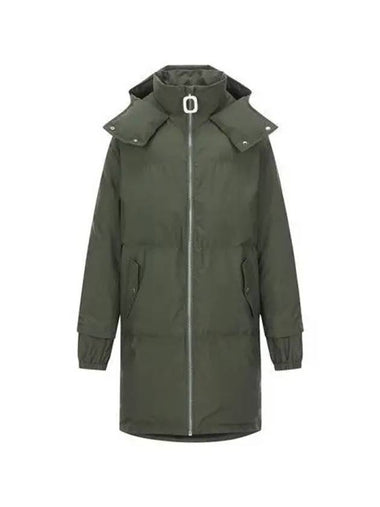 Padded contrast hood long green - JW ANDERSON - BALAAN 1