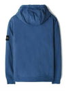 Logo Patch Cotton Fleece Hoodie Blue - STONE ISLAND - BALAAN 3