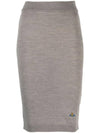 Women's Bea Wool Knit Pencil Skirt Grey - VIVIENNE WESTWOOD - BALAAN 1