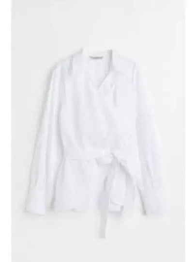 Kimono Poplin Cotton Tie Waist Shirt White - MAISON MARGIELA - BALAAN 2