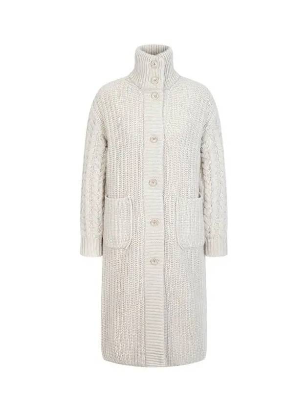 Women s Knitted Wool Single Coat Beige 270219 - HERNO - BALAAN 1