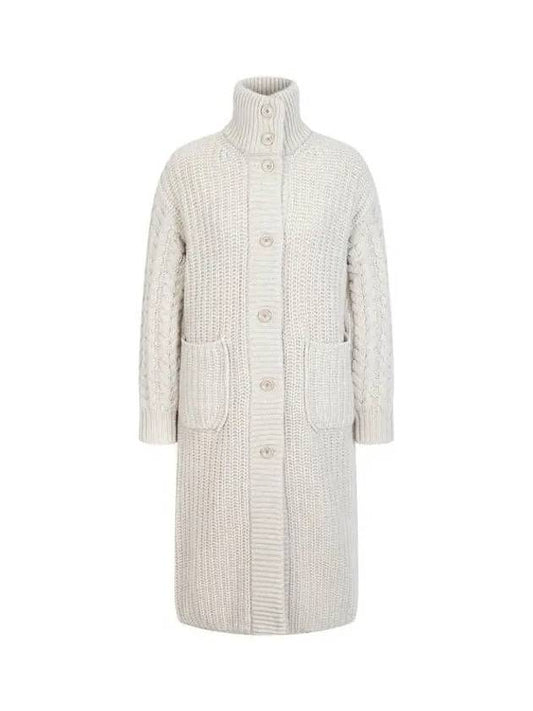 Women s Knitted Wool Single Coat Beige 270219 - HERNO - BALAAN 1