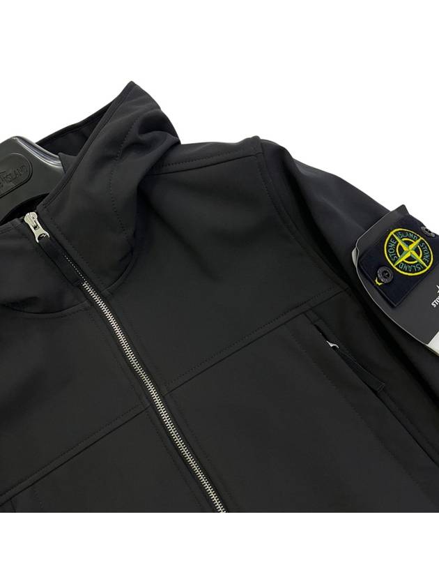 Soft Shell Brushed Lining Zip Up Hoodie Black - STONE ISLAND - BALAAN 4