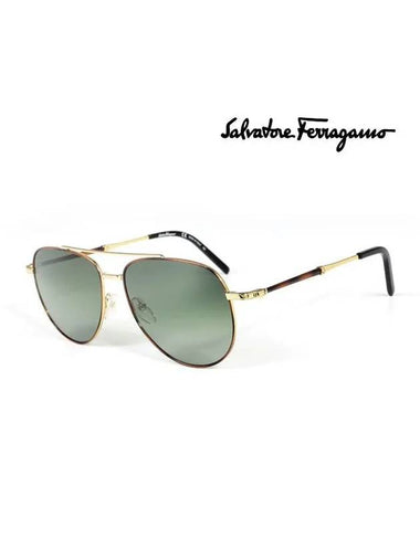 Eyewear Boeing Metal Sunglasses Havana Green - SALVATORE FERRAGAMO - BALAAN 1