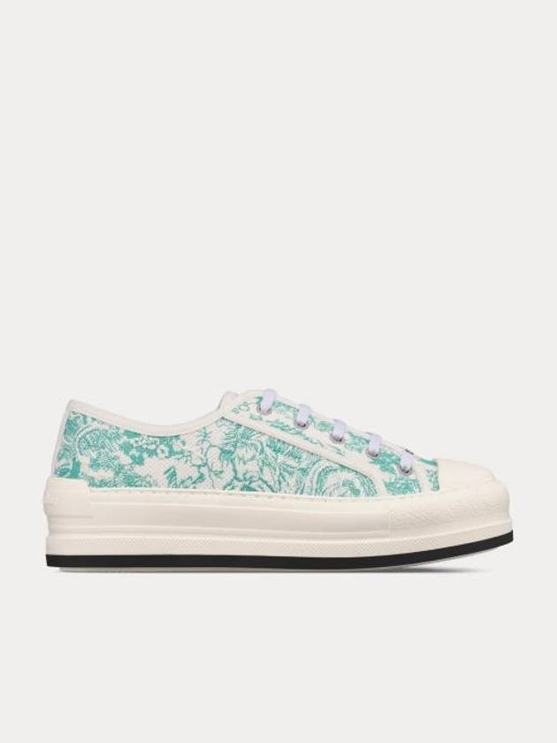 Walk NDior Toile De Jouy Sauvage Motif Platform Low Top Sneakers Aquamarina - DIOR - BALAAN 4