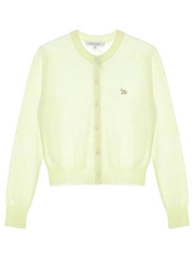 Baby Fox Patch Regular Cardigan Lemonade - MAISON KITSUNE - BALAAN 2