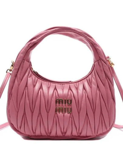 Wander Materasse Nappa Leather Mini Hobo Tote Bag Begonia Pink - MIU MIU - BALAAN 2