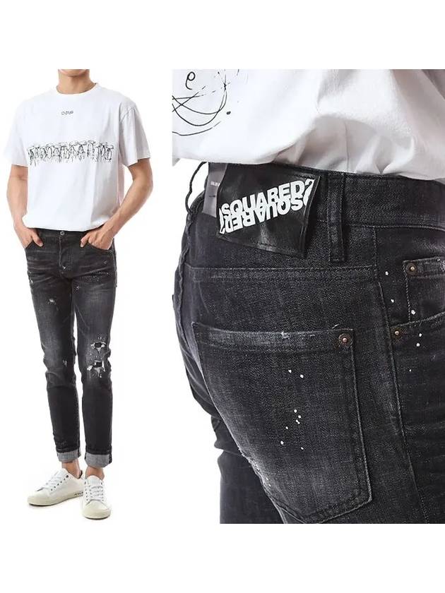 Dsquared logo paint spot black jeans_cool guy fit 71LB0713 - DSQUARED2 - BALAAN 1