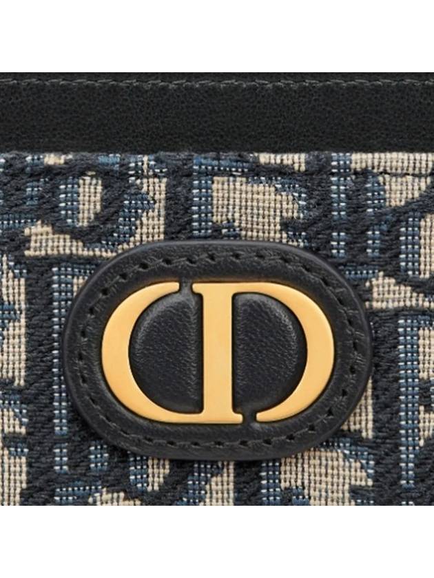 30 Montaine 5 Slot Oblique Jacquard Card Wallet Blue - DIOR - BALAAN 5