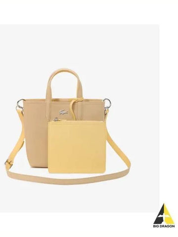 Women s Anna Cross Tote Bag Beige - LACOSTE - BALAAN 1