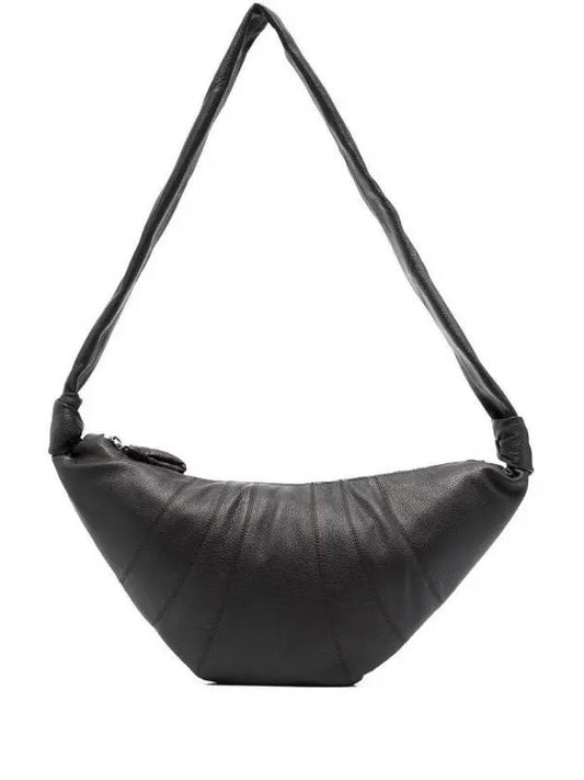 Medium Croissant Soft Grained Leather Crossbody Bag Dark Chocolate - LEMAIRE - BALAAN 2