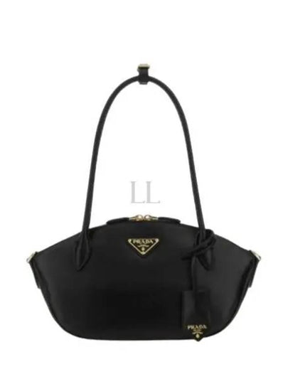 Small Leather Hand Shoulder Bag Black - PRADA - BALAAN 2