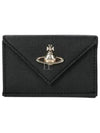 Logo Plaque Foldover Half Wallet Black - VIVIENNE WESTWOOD - BALAAN 2