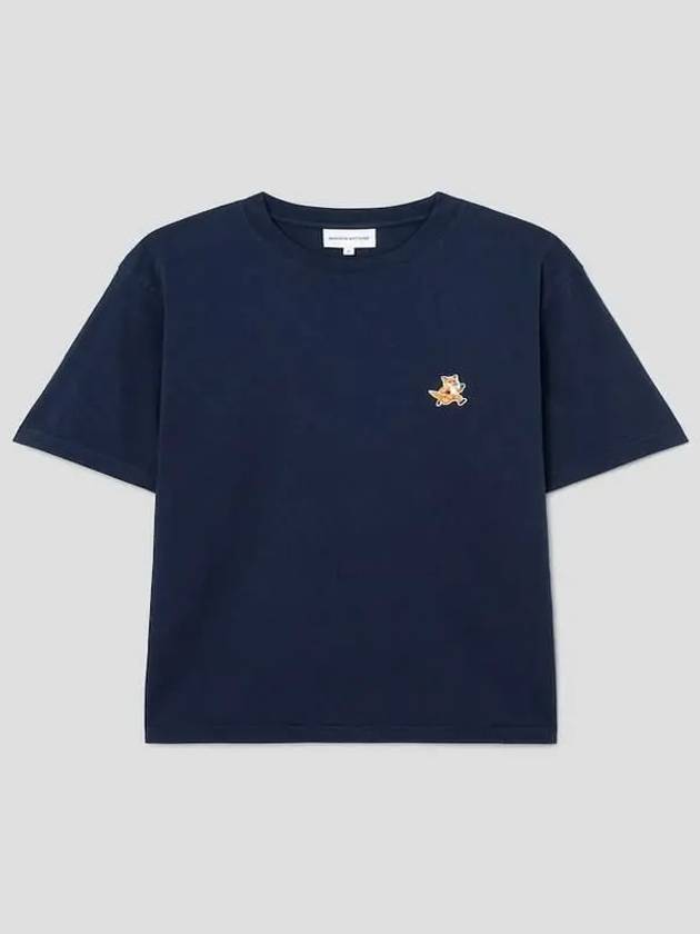 Speedy Fox Patch Comfort Short Sleeve T-Shirt Ink Blue - MAISON KITSUNE - BALAAN 3