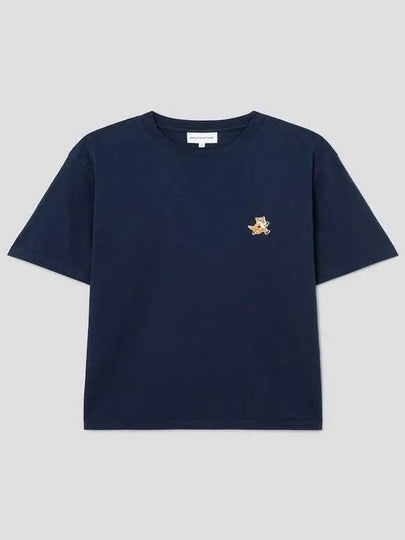 Speedy Fox Patch Comfort Short Sleeve T-Shirt Ink Blue - MAISON KITSUNE - BALAAN 2