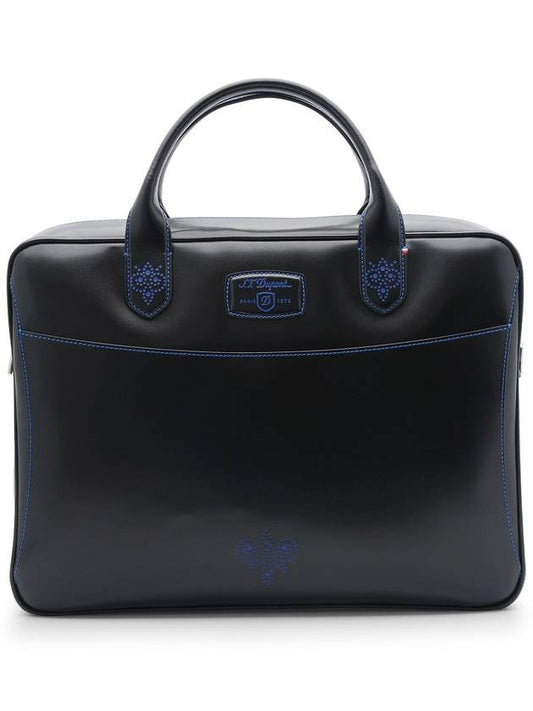 Dupont Derby Black Leather Laptop Briefcase - S.T. DUPONT - BALAAN 1