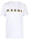 3D Logo Print Cotton Short Sleeve T-Shirt Thistle - MARNI - BALAAN 2